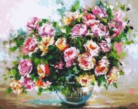 Картина по номерам Paintboy GX 30335 Пышный букет роз 40x50 см