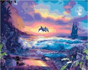 Картина по номерам Paintboy PK 59063 Море на закате 40х50 см