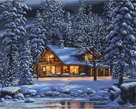 Картина по номерам Paintboy GX 8141 Домик в горах 40x50 см