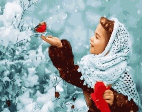 Картина по номерам Paintboy PK 16031 (GX 25764) В пуховом платке 40x50 см