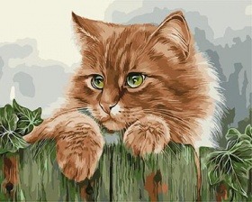Картина по номерам Paintboy GX 3170 Рыжая кошка 40x50 см