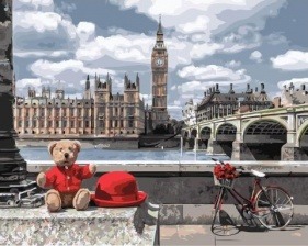Картина по номерам Paintboy GX 35029 Английское путешествие мишки 40х50 см