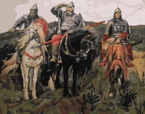Картина по номерам Paintboy GX 7405 Три богатыря (Васнецов) 40x50 см