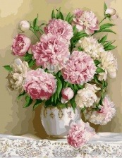 Картина по номерам Paintboy GX 8855 Нежно-розовые пионы 40x50 см