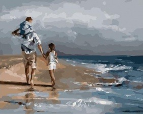Картина по номерам Paintboy PK 59105 Прогулка у моря 40х50 см