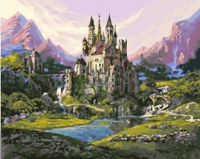 Картина по номерам Paintboy GX 24257 Замок в горах 40x50 см
