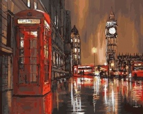 Картина по номерам Paintboy PK 18052 (GX 26678) Дождливый Лондон 40x50 см