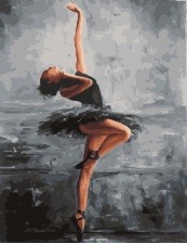 Картина по номерам Paintboy PK 35015 Балерина в черном 40x50 см