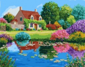 Картина по номерам Paintboy PK 35007 Деревенский пруд 40x50 см