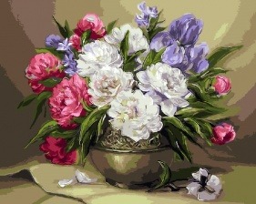 Картина по номерам Paintboy GX 9454 Цветочный натюрморт (худ. Anca Bulgaru) 40x50 см