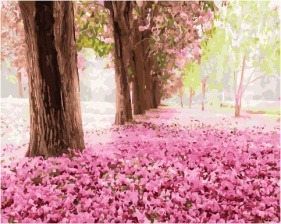 Картина по номерам Paintboy GX 34230 Усыпанная лепестками земля 40x50 см