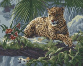 Картина по номерам Paintboy GX 26647 Тайное логово леопарда 40x50 см