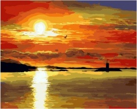 Картина по номерам Paintboy PK 48019 Отражение заката 40x50 см