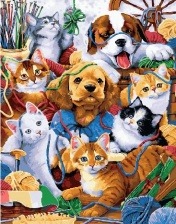 Картина по номерам Paintboy GX 27537 Любимые животные 40x50 см