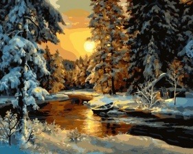 Картина по номерам Paintboy GX 23479 Зимний лес 40x50 см