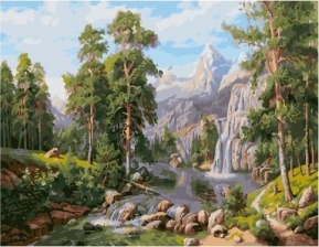 Картина по номерам Paintboy PK 59026 (GX 9486) Пейзаж с водопадом (Потапов Виталий) 40х50 см