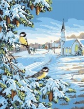 Картина по номерам Paintboy GX 6146 Зимние пташки 40x50 см