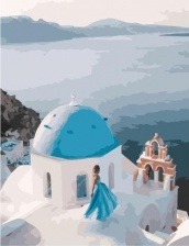 Картина по номерам Paintboy GX 34800 Прекрасный Санторини 40х50 см
