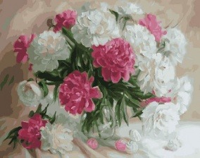 Картина по номерам Paintboy GX 23799 Нежность пионов 40x50 см