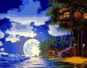 Картина по номерам Paintboy GX 26029 Хижина на Гавайях 40x50 см
