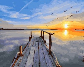 Картина по номерам Paintboy GX 23810 Рассвет на причале 40x50 см