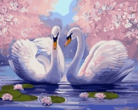 Картина по номерам Paintboy GX 9009 Лебединая нежность 40x50 см