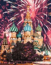 Картина по номерам Paintboy PK 38002 Салют на Красной площади 40x50 см