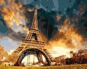Картина по номерам Paintboy GX 7914 Гроза над Эйфелевой башней 40x50 см