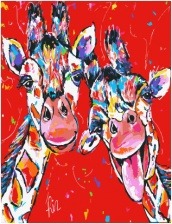 Картина по номерам Paintboy GX 34520 Веселые жирафы 40х50 см