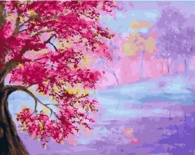 Картина по номерам Paintboy PK 19028 (GX 26978) Цветение сакуры 40x50 см