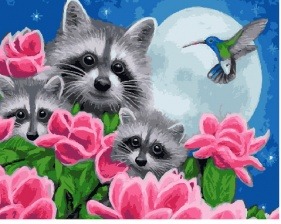 Картина по номерам Paintboy GX 25164 Любопытные еноты 40x50 см