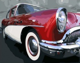 Картина по номерам Paintboy GX 32550 Ретро-автомобиль 40x50 см