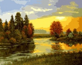 Картина по номерам Paintboy GX 22857 Золотой закат 40x50 см