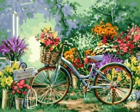 Картина по номерам Paintboy GX 4663 Велосипед в саду 40x50 см