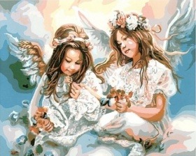 Картина по номерам Paintboy GX 8963 Девочки-ангелы 40x50 см