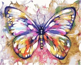 Картина по номерам Paintboy GX 34149 Разноцветная бабочка 40x50 см