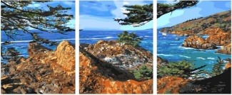 Картина по номерам ТРИПТИХ Paintboy PX 5280 Скалистые берега 3 шт. 40x50 см