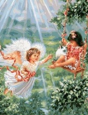 Картина по номерам Paintboy GX 8488 Играющие ангелы 40x50 см