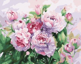 Картина по номерам Paintboy GX 34228 Свежесть пионов 40x50 см