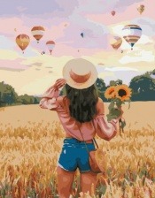 Картина по номерам Paintboy PK 38079 Наблюдая за воздушными шарами 40x50 см