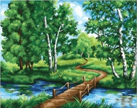 Картина по номерам Paintboy GX 25792 Деревянный мостик 40x50 см