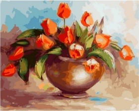 Картина по номерам Paintboy GX 37752 Букет тюльпанов 40х50 см