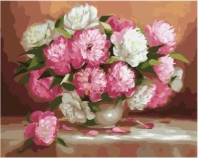 Картина по номерам Paintboy GX 26453 Лепестки пионов 40х50 см