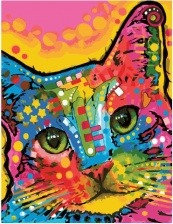 Картина по номерам Paintboy GX 34580 Разноцветный кот 40x50 см