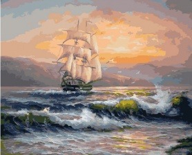Картина по номерам Paintboy GX 21652 Корабль на волнах 40x50 см