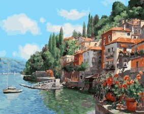 Картина по номерам Paintboy GX 26066 Городок у моря 40x50 см