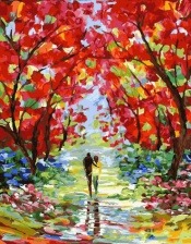 Картина по номерам Paintboy GX 32814 Осенняя прогулка 40x50 см