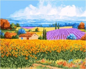 Картина по номерам Paintboy GX 27538 Красочные поля Прованса 40x50 см
