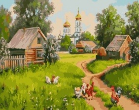 Картина по номерам Paintboy GX 3898 Деревенский двор 40x50 см