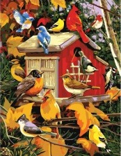 Картина по номерам Paintboy GX 31676 Осенний скворечник 40x50 см